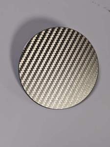 Plaque d'acier ronde embossée, disque métallique texturé, tranche circulaire en acier inoxydable, panneau en acier tissé 3D - Product Image 5