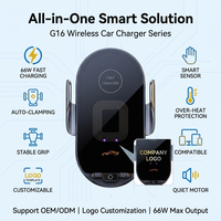Chargeur de voiture sans fil 15W |   Pince électrique à détection automatique |   360 °   Support de ventilation rotatif à un clic |   Support de charge rapide en alliage G16