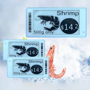 Etiqueta de estante electrónica congelada de baja temperatura (Esl) Etiqueta de estante electrónica Ble Esl inalámbrica de 2,13 pulgadas Etiqueta de precio electrónico Ble - Product Image 1