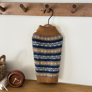 Suéteres de Punto para Mascotas con Diseño Argyle Retro Premium, Venta al Por Mayor de Fábrica, Suéteres Cálidos de Invierno para Perros de Raza Pequeña, Distribuidor Global - Product Image 6