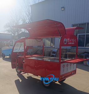 Carrito de comida móvil desmontable personalizado precio de fábrica comida de metal Snack <span class=keywords><strong>Caet</strong></span> para negocios o ocio con cajas de acero inoxidable - Product Image 2