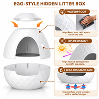 Maison pour chat d'intérieur créative avec bac à litière caché, meubles pour chat en PP imperméable pour la décoration de la maison
