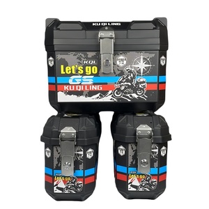 Bộ Hộp Đựng Đồ Sau Xe Máy BK Chất Liệu PP Chống Thấm Nước 3 Chiếc, Có Khóa An Toàn, Bền Bỉ, Dung Tích 47L+25L, Bảo Hành 1 Năm - Product Image 1