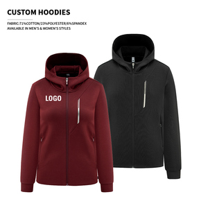 Men's Winter Cartoon Hooded Zipper Multi-pocket Pullover Jacket Outdoor Lightweight Sports Zip Hoodie Custom Logo Men Women