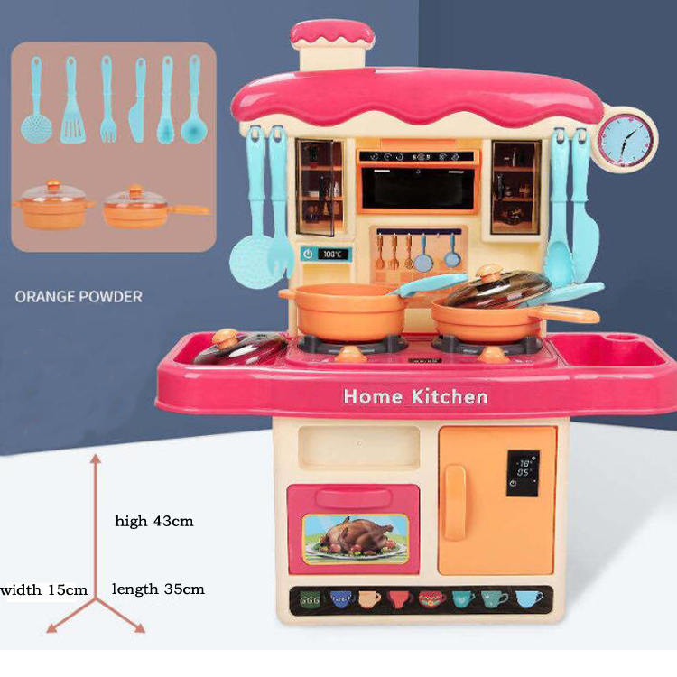 Custom Hot Sale Popular Children Toys Kitchen Play Set Operated Chef Touch Screen Set Kitchen Toys For Kids Girl Boy Baby Toddle
