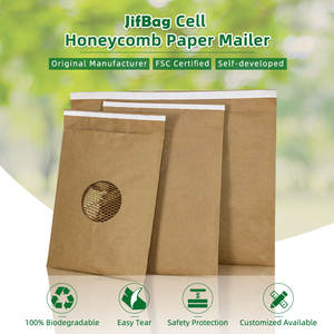 Sobres de Papel Kraft Acolchados Compostables, Bolsa de Envío Biodegradable con Acolchado de Nido de Abeja para Embalaje - Product Image 4