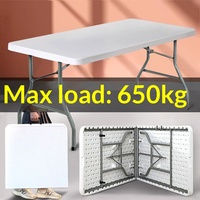 Table à manger pliable en plastique épaissi pour réunions, exposition extérieure, usage domestique, petit appartement, chambre, bureau
