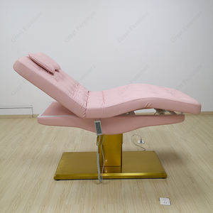 Mesa moderna de oro blanco para tratamiento de pestañas, silla eléctrica de masaje de belleza para salón de belleza Facial - Product Image 3