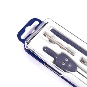 Compás de Geometría y Dibujo Foska, Totalmente Metálico, Plateado, para Dibujar Círculos Fácilmente, con Caja de Almacenamiento de Plástico - Product Image 6