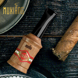 Muxiang Wooden Cigar Mouthpiece Round Filter Core Portable Solid Wood Accessory for Men - Product Image 2