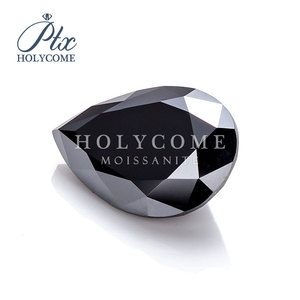 Holycome Black Pear Cut Moissanite Diamond Test positivo anello in oro massiccio gioielli fabbrica anello fornitura creazione di gioielli - Product Image 3