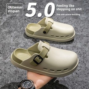 Nuevas <span class=keywords><strong>sandalias</strong></span> de verano estilo <span class=keywords><strong>Crocs</strong></span> de punta cerrada para <span class=keywords><strong>mujer</strong></span> y hombre, con suela gruesa, cómodas, antideslizantes, impermeables para interior y exterior, con plataforma. - Product Image 2
