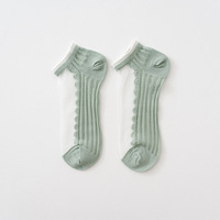 Chaussettes de bateau pour femmes ultra-minces transparentes en cristal de verre mince de mode d'été