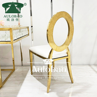 Chaise empilable moderne en acier inoxydable pour salle à manger/salon extérieur, avec coussins, vente en gros pour mariages, Washington