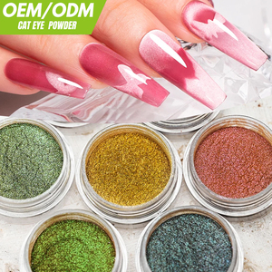 Nuevo polvo de espejo de esmalte de Gel de ojo de gato explosivo blanco brillante Simple polvo de Arte de uñas magnético de ojo de gato magnético fuerte - Product Image 1