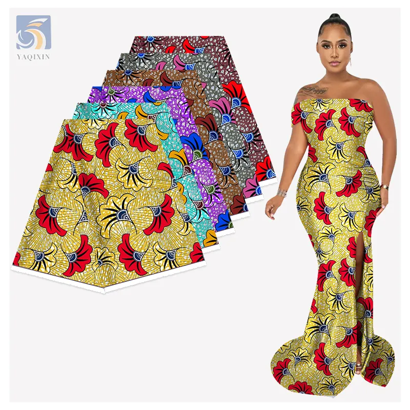 Robe Mumu 100 Polyester Tissu Tissu Africain Vintage Traditionnel Ethnique Tissu Textile Impression sur Tissu