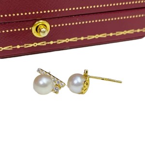 22429 S925 <b>Silver</b> <b>Stud</b> <b>Earrings</b> DIY Pearl Accessories with 6-7mm Round Beads Empty Tray for Fashion Jewelry Elegant Stylish - Product Image 5