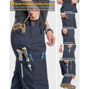 Custom Men's Stretch Ripstop <b>Work</b> <b>Pants</b> Water Resistant Flex <b>Cargo</b> <b>Pants</b> Lightweight EDC Tactical Utility <b>Pants</b> - Product Image 6