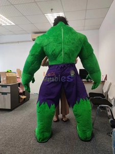 <span class=keywords><strong>Serie</strong></span> de personajes de película, disfraz de mascota inflable Hu-lk gigante verde para caminar, disfraz de mascota Hu-lk inflable en movimiento para Festival - Product Image 4