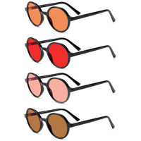 TR90 Rouge Orange Ronde Fluorescente Migraine Anti Bleu Fl 41 Bloquant la Lumière Sensibilité Optique Lunettes Cadre Femmes Hommes