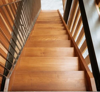 Escalier extérieur en teck durable, résistant aux intempéries, avec cadre galvanisé, pour villa en bord de mer