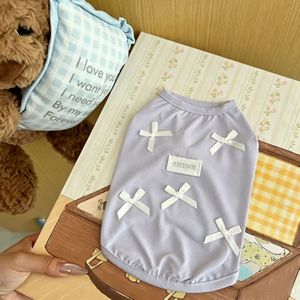 Ropa para perros estilo Instagram, chaleco fino y fresco de verano, ropa sencilla de color liso para gatos, Bichones y perros Teddy. - Product Image 5