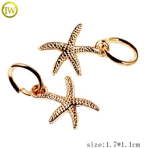Logo personalizzato di fabbrica etichette di stelle marine accessori per costumi da bagno in metallo <span class=keywords><strong>ciondolo</strong></span> in lega di metallo per Bikini placcato oro per reggiseno - Product Image 2