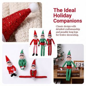 Nuevas muñecas decorativas navideñas transfronterizas, artículos decorativos navideños para sentarse, estanterías, decoraciones de <span class=keywords><strong>duendes</strong></span> - Product Image 5