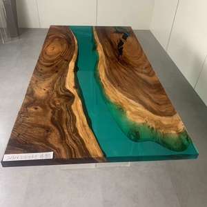 <span class=keywords><strong>Tavolo</strong></span> da pranzo in resina epossidica da <span class=keywords><strong>cucina</strong></span> in legno massello di noce di fascia alta dal Design speciale per la cena a casa - Product Image 3