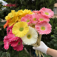 DC234 Grosir Bunga Gerbera Daisy Buatan Multi Warna PU untuk Dekorasi Pernikahan, Rumah, Hotel