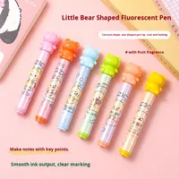 Marcadores Creativos con Forma de Oso, Juego de 6 Colores, Punta de Cartulina, para Resaltar Puntos Clave, Marcadores Coloridos, Venta al Por Mayor