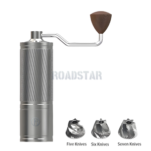 Stile industriale macinacaffè manuale tascabile in acciaio inossidabile 11 opzioni di macinatura utensile da cucina bava conica - Product Image 6