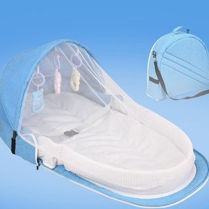 Cuna Portátil Plegable para Bebé, Anti-Compresión, con Mosquitera, para Recién Nacidos, Cuna de Viaje - Product Image 1