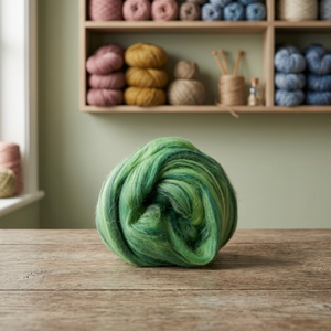 Couleur verte 100% fil de laine mérinos pour tricoter et tisser le dessus de laine tricotant à la main la laine douce faite naturelle - Product Image 2