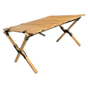 Camping Pliant Portable Pliable En Plein Air Pique-Nique Gâteau Rouleau Bois En Bois Patio Voyage Jardin Jardin Parties BBQ <span class=keywords><strong>Table</strong></span> Roulante - Product Image 6
