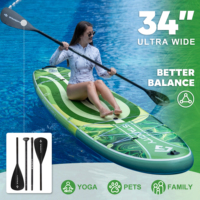 Planche de surf gonflable ultra-large 11'6"*34"*6" pour la pêche et les sports nautiques