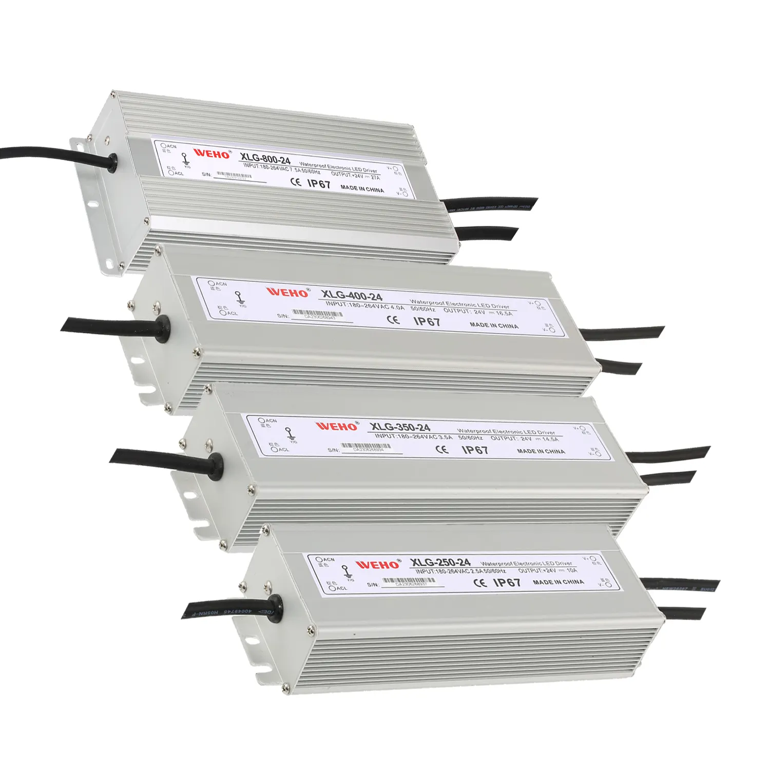 Wasserdichter IP7 LED-Laufter 25 W 100 W 650 W AC 110 V 220 V DC 48 V 13,5 A schaltbare Stromversorgung für Außenbeleuchtung mit LED