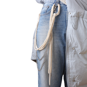 โซ่คาดเอวฮิปฮอป โลหะผสมสังกะสี พู่ห้อย ตกแต่งได้หลากหลาย ใช้ได้ทั้งชายและหญิง สำหรับกางเกง กระโปรง หลายห่วง - Product Image 6