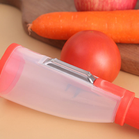 Multifunctionele schilmes met opbergbuis, groente- en fruitschiller, appel- en aardappelschiller, keukenhulpje, kookbenodigdheden voor thuis.