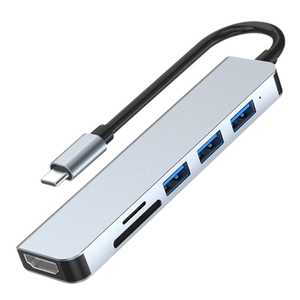 Hub USB 3.0 haute vitesse 6-en-1 avec adaptateur de charge PD en aluminium type-c vers HDTV MI pour <span class=keywords><strong>Macbook</strong></span> <span class=keywords><strong>Dock</strong></span> - Product Image 2