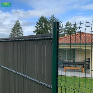 Cerca de PVC soldada curvada 3D para o jardim exterior home personalizado para o painel da cerca