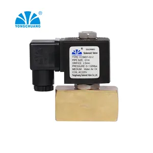 Yongchuang YCTT11 CE aprobado Acción Directa mayor presión latón Acero inoxidable agua aire válvula solenoide 24V 220vac