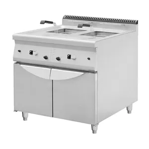 Restaurant Kitchen Large Capacity Commercial Gas Deep Fryer Stainless Steel 40 litters Fish Chip Fryer Machine