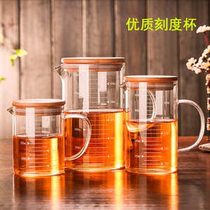 บีกเกอร์แก้วโบโรซิลิเกตสูง 1000 มล. พร้อมหูจับ ถ้วยตวงสำหรับใช้ในครัว - Product Image 3
