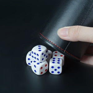 Bán Sỉ Xúc Xắc 6 Mặt Tùy Chỉnh Hình Vuông Acrylic Có Góc Tròn 10 12 14 16 18 19 20Mm Với Chấm Đỏ 1 Và Chấm 4 Cho Sòng Bạc - Product Image 5