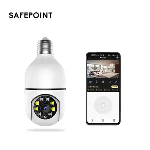 SAFEPOINT SFC14 360 תואר מעקב פנורמי טלוויזיה במעגל סגור Fisheye אור הנורה VR רשת מצלמה WIFI אבטחת בית IP מצלמה