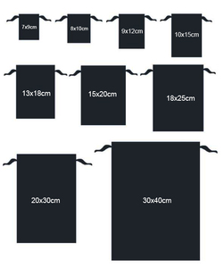 Túi nhung đen tùy chỉnh có dây rút, túi nhung đựng đồ gia dụng, sử dụng túi nhung in logo - Product Image 5