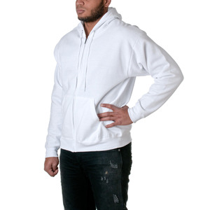 Personalizado de alta calidad de peso pesado de gran tamaño Streetwear Basics algodón mezclado hombres Sudadera con capucha Unisex liso cremallera completa sudadera estampado - Product Image 6