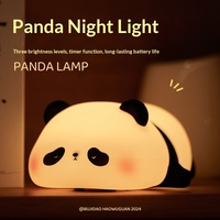 Veilleuse LED tactile en silicone en forme d'animal de dessin animé mignon pour bébé, avec minuterie, pour chambre à coucher, décoration intérieure, cadeau