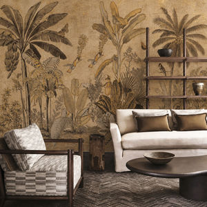 Papier peint <span class=keywords><strong>mural</strong></span> décoratif moderne imprimé paysage jungle en liège naturel, résistant à l'humidité, pour salon et fond de chambre d'hôtel - Product Image 4
